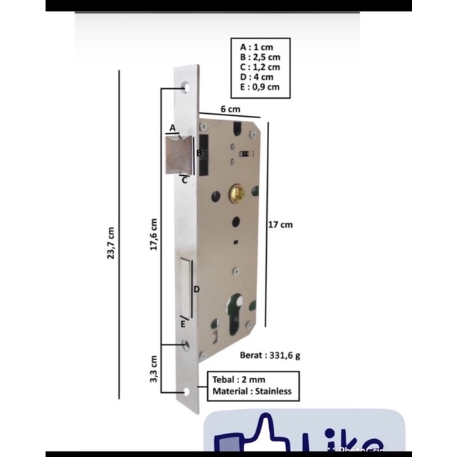 Kunci pintu komplit,kunci pintu pisah lengkap,kunci hotel stanlis steel/PALING MURAH KUNCI PINTU