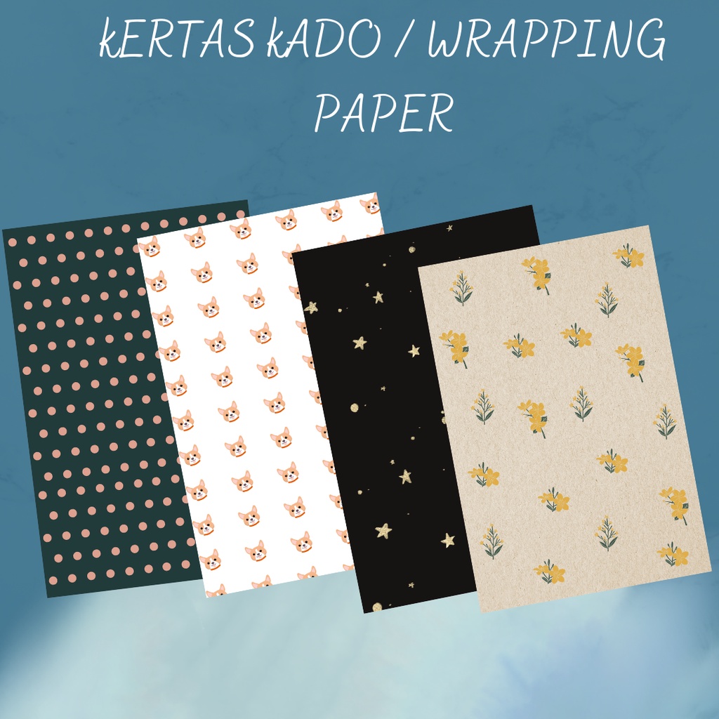 

[HVS 100 A3+] Kertas Kado - Wrapping Paper - Kertas Sampul Custom Desain