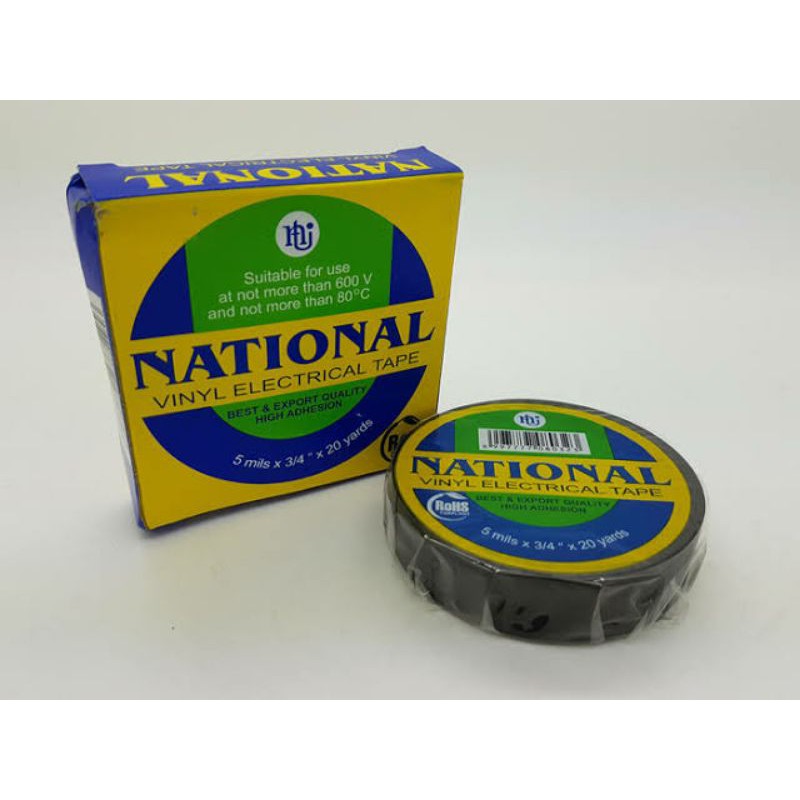 National Isolasi Listrik hitam (Vinyl Electrical Tape)