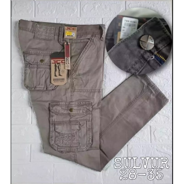 Celana Panjang Tactical Jcc Casual Denim // Celana Cargo Kanvas Sulfur Original // Celana Gunung // Bisa Bayar Di Tempat COD