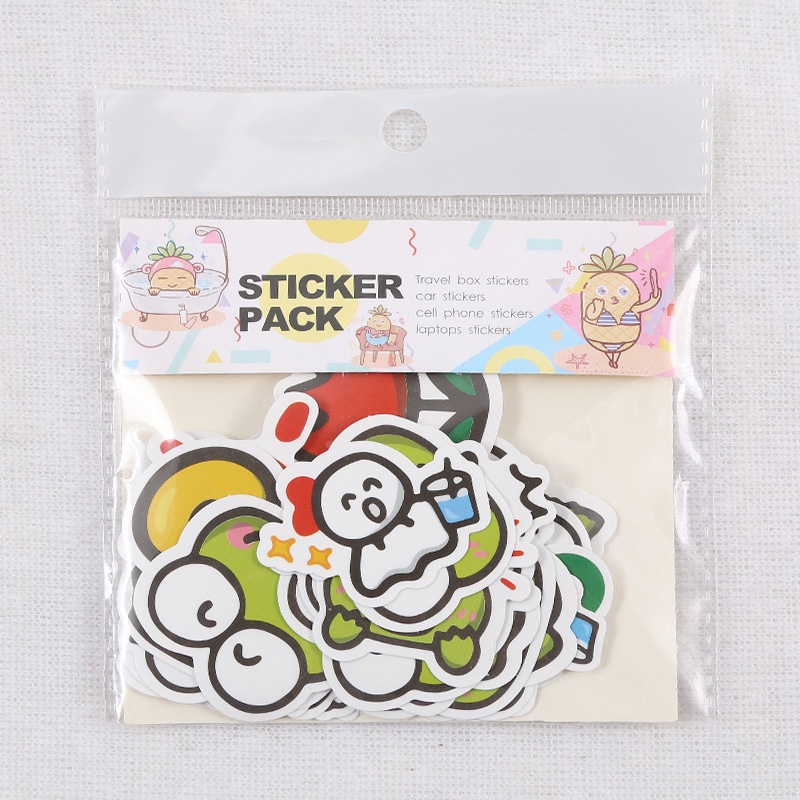 40 lucu Keroppi stiker Jepang kartun katak air Piala stiker bagasi kasus telepon tangan Buku stiker