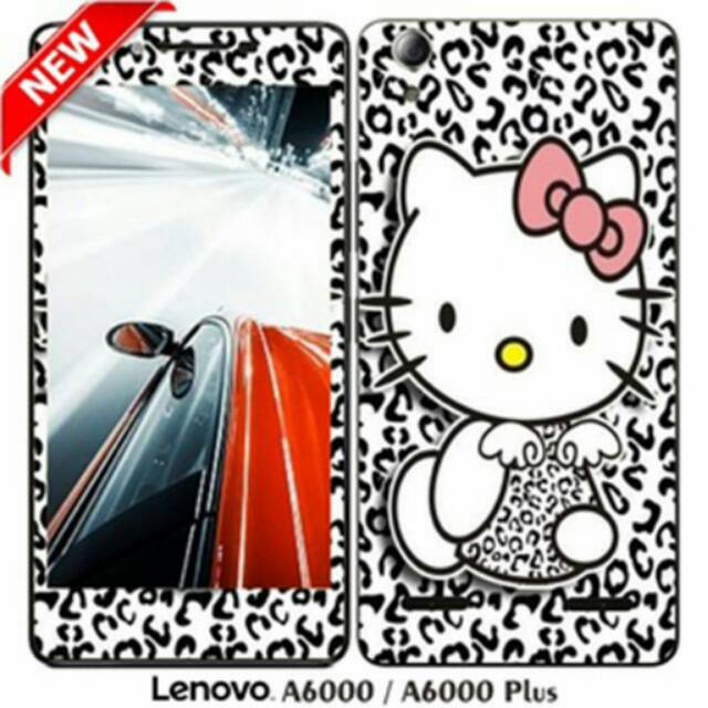Garskin/Skin Lenovo A6000/ A6000 Plus - Hello Kitty Black Cute