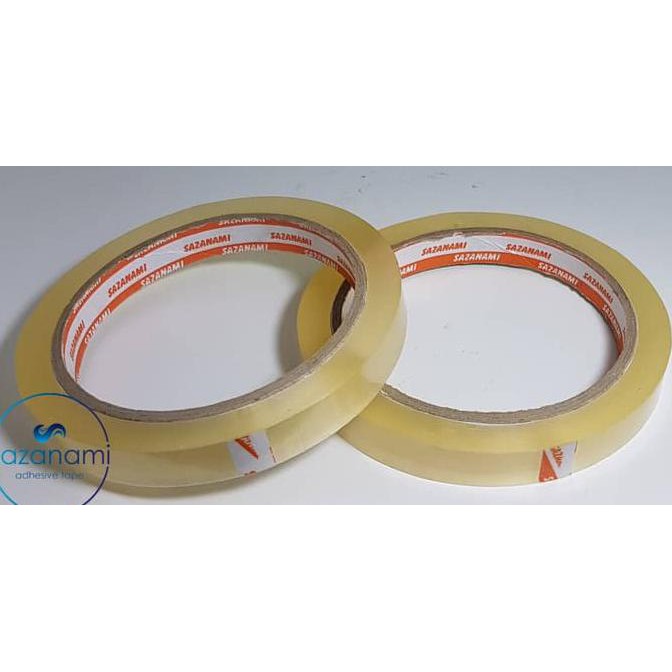 

New Isolasi Bening 1/2" Inch X 72 Yard Sazanami Selotip Solasi Lakban Tape Juara