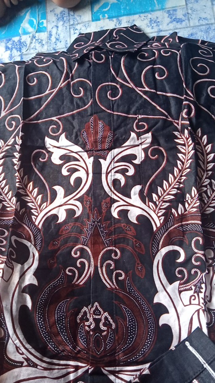 [cod]batik Couple Keluarga Ayah Dan Anak Laki Laki-batik Couple Atasan Motif Mahkota Batik Jumbo