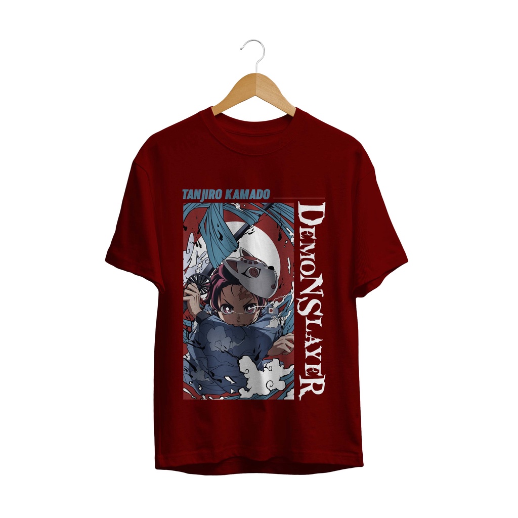 BAJU KAOS DISTRO DEMON SLAYER TANJIRO KAMADO - BAJU KAOS ANIME JAPAN