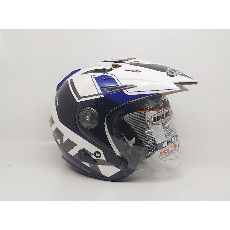 Helm Half Face Double Visor | INK T-1 Motif Seri 2