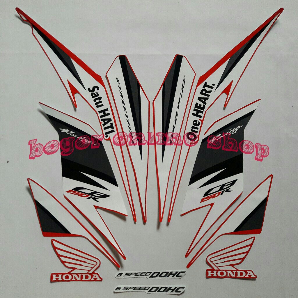 sticker motor honda cb150r streetfire 2018 merah