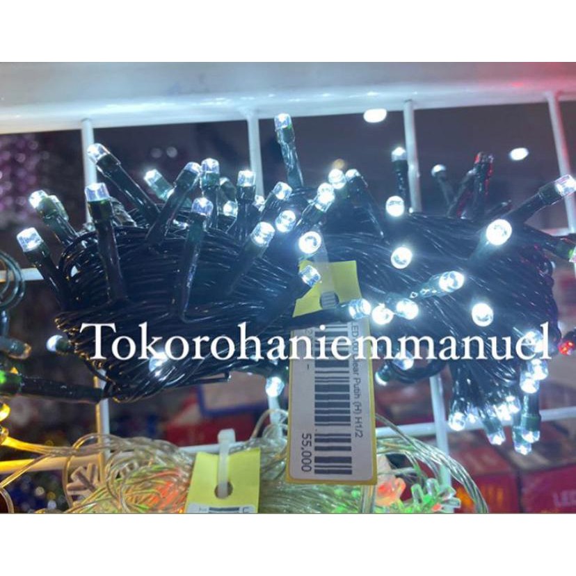 Lampu Natal LED 100 Putih / Hiasan Natal