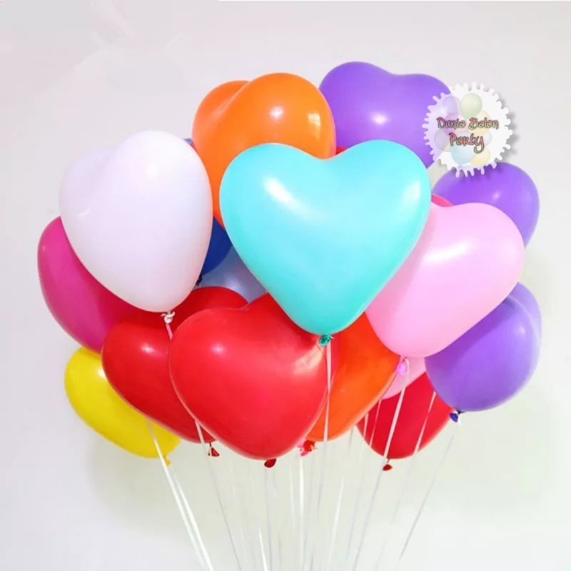 Balon Latex Love / Balon Karet Bentuk Love / Balon Hati Ecer