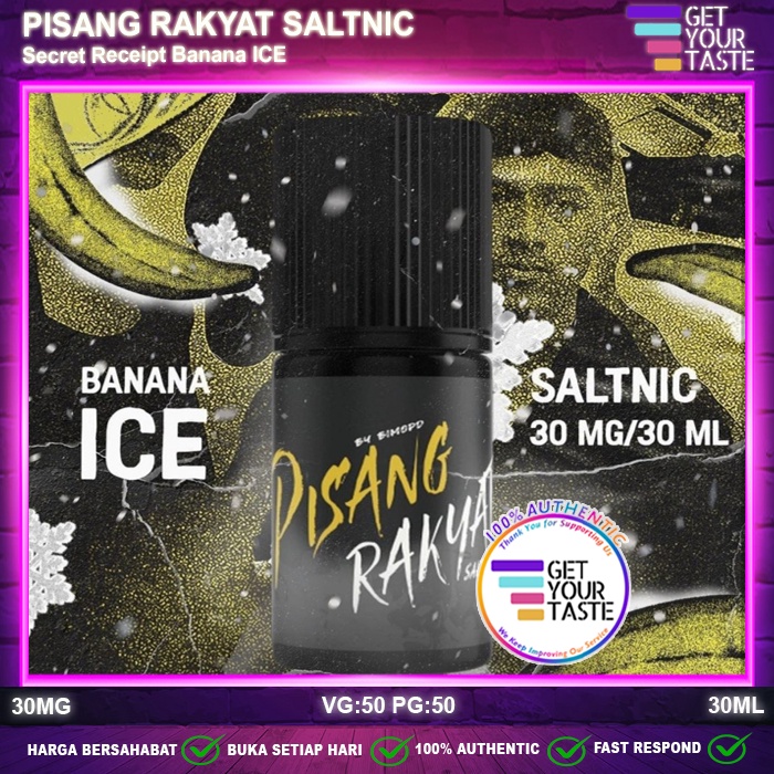 Liquid Pisang Rakyat Salt Nic Banana Ice 30ML Saltnic by @Bimopd x Foom