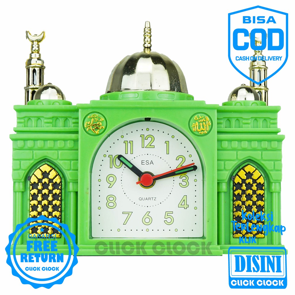 Jam Weker Bentuk Masjid Alarm Clock Unik Bagus Murah XD-307