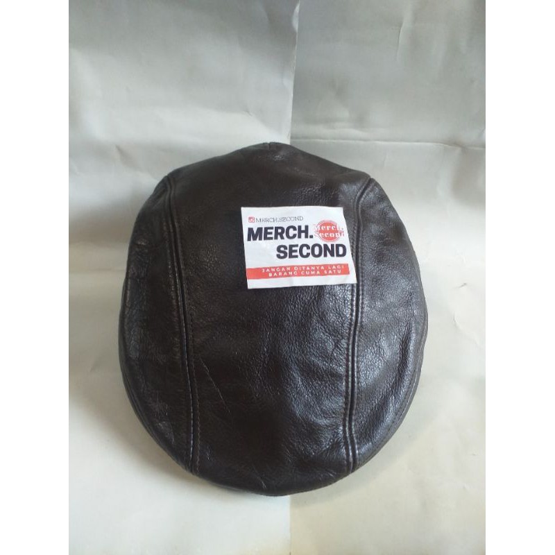 Topi Flat Caps "Brown Leather" Cap (Bear) PL Preloved Second