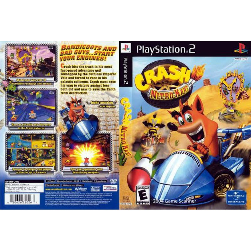 Kaset PS 2 CRASH NITROKART