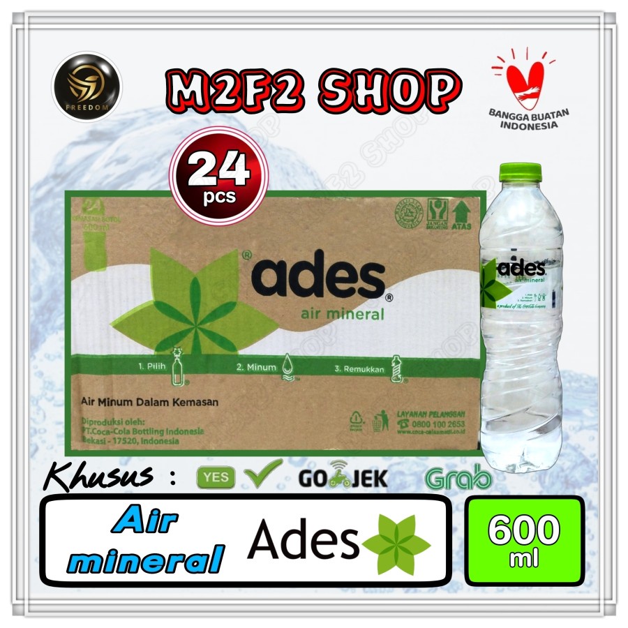

Air Mineral Ades Botol Tanggung Pet - 600 ml Kemasan Karton (Khusus Bluebird/Gosend/Grab)