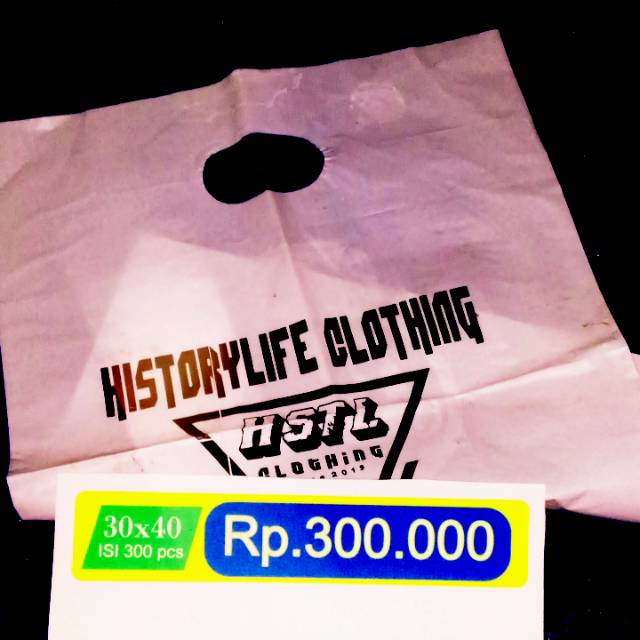 

Plastik plong plus sablon ukuran 30x40