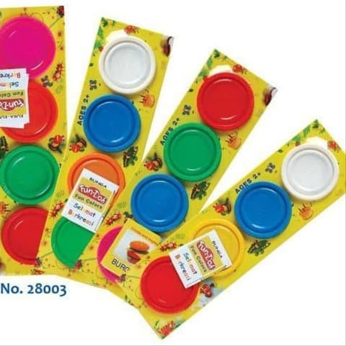 Mainan Dough Set Mainan Anak Fun-Doh Refill Perempuan Anak Laki laki FunDoh Murah - FUN DOH MIX 4