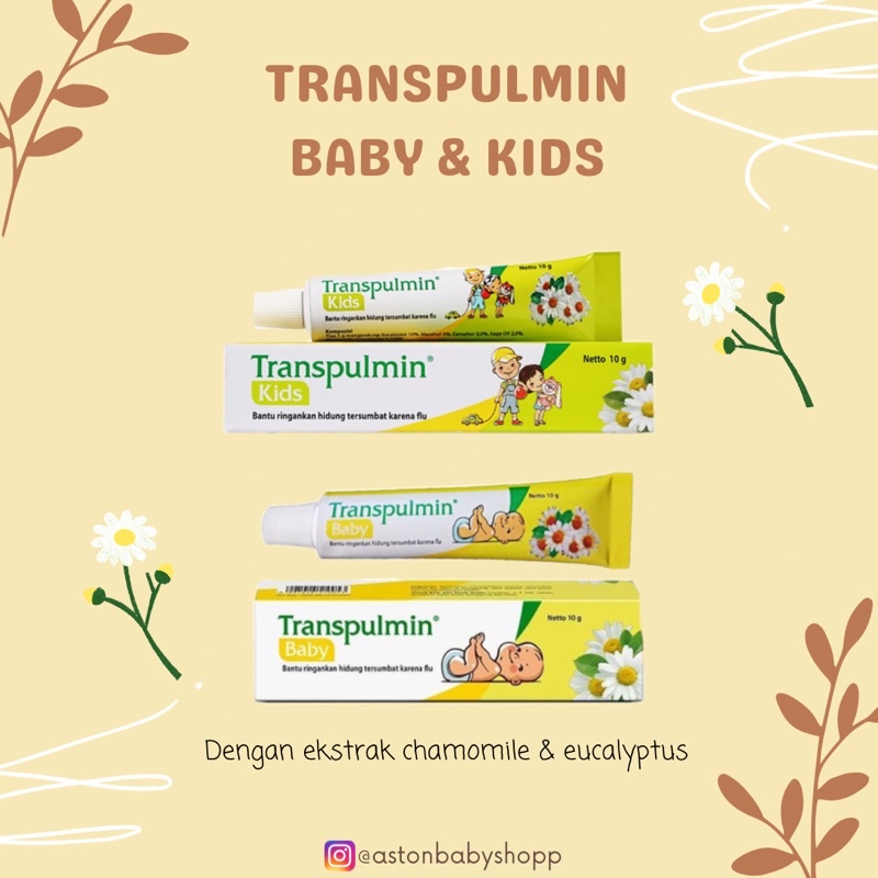 Transpulmin Baby &amp; Kids Balsam 10 g / 20 g Krim Penghangat Bayi Balsem Bayi &amp; Anak