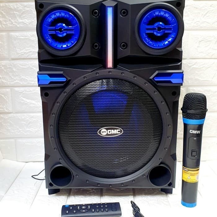 Speaker Bluetooth Portable GMC 897R 8 inch Speaker Bluetooth Karaoke Free Mic Wireless