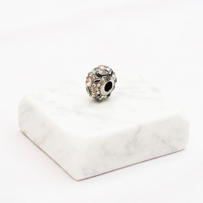 Perhiasan Liontin Kalung Charm Swarovski - Pave Noir by AR Hestia