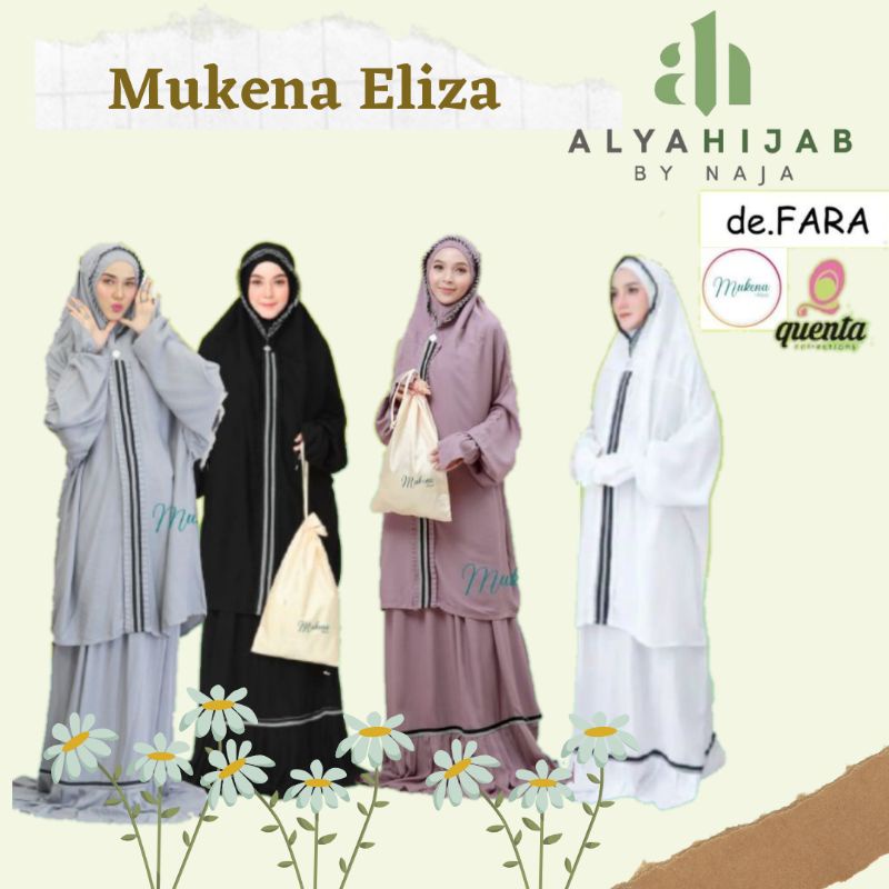 Mukena Alya elyza ORI by mukenaalya rayon premium dewasa cantik  renda mewah jumbo polos terbaru untuk umroh , seserahan, lebaran, mahar