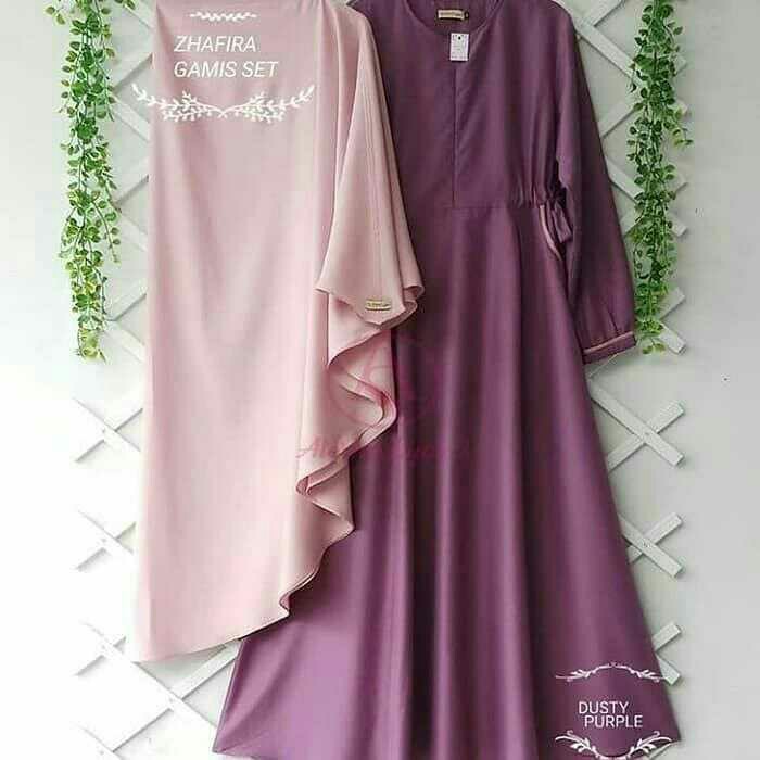 ZHAFIRA SYARI Gamis Wanita Muslimah Model Terbaru 2020 Gamis Hijab Gamis Syari Muslimah Trendy