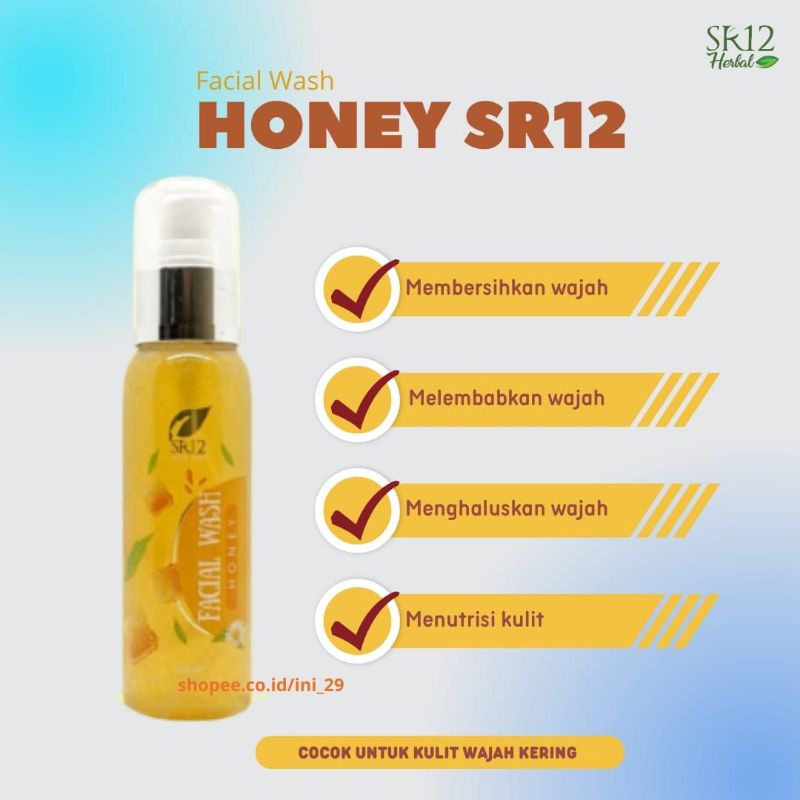 FACIAL WASH HONEY SR12 - SABUN MUKA KULIT KERING DAN SENSITIF