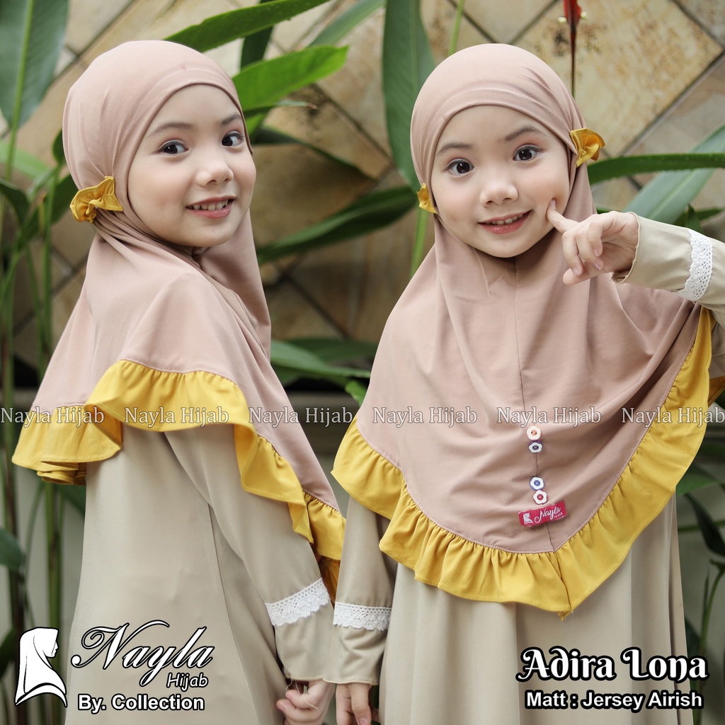 Kerudung Anak Instan Model ADIRA LONA Jersey Airis Hijab Anak Jersey Original Nayla Hija'b