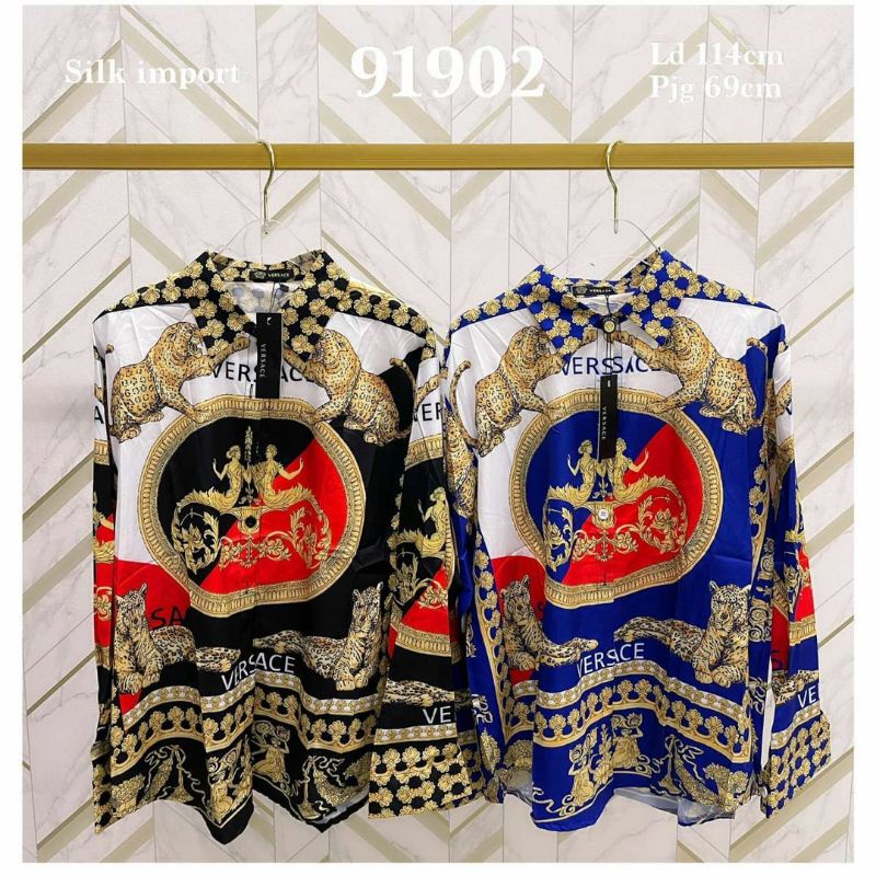 KEMEJA FASHION VERSACE SILK PREMIUM IMPORT