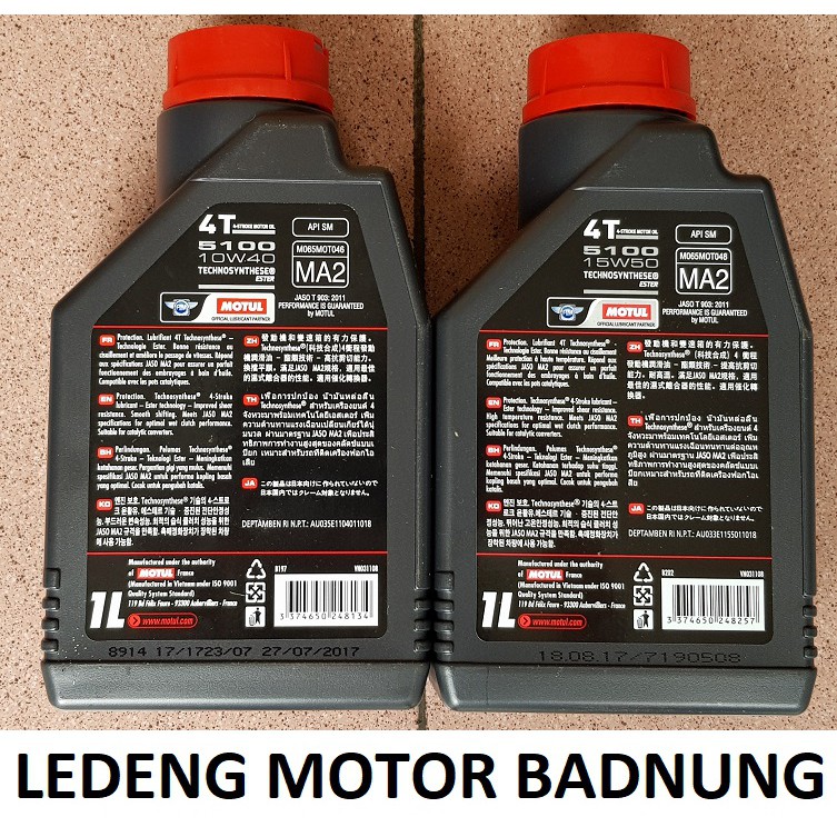MOTUL 5100 ESTER Oli Motor Sport 1 Liter SAE 10w40 atau 15w50