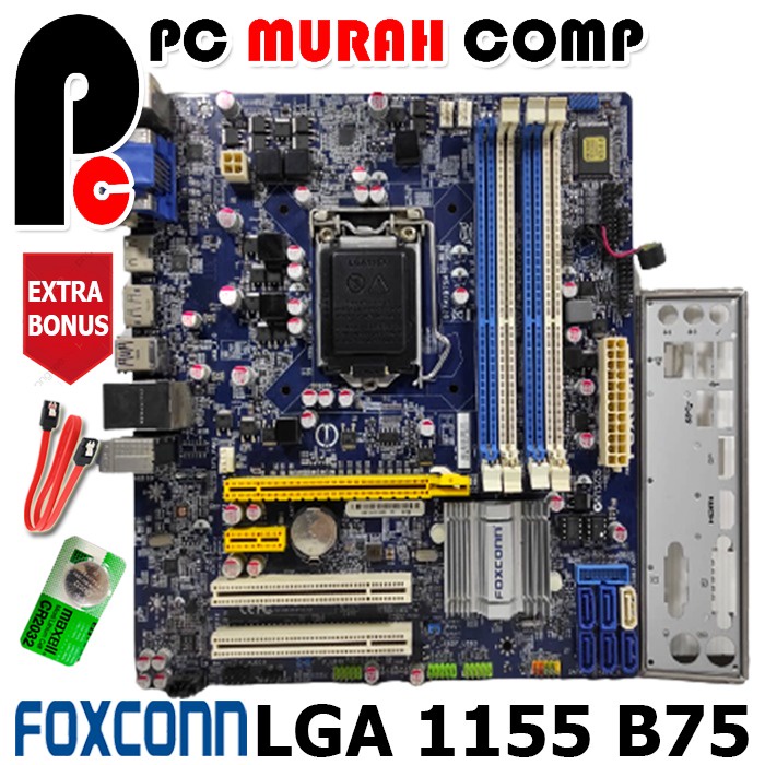 MOBO INTEL LGA 1155 B75 FOXCONN ONBOARD 4 SLOT RAM