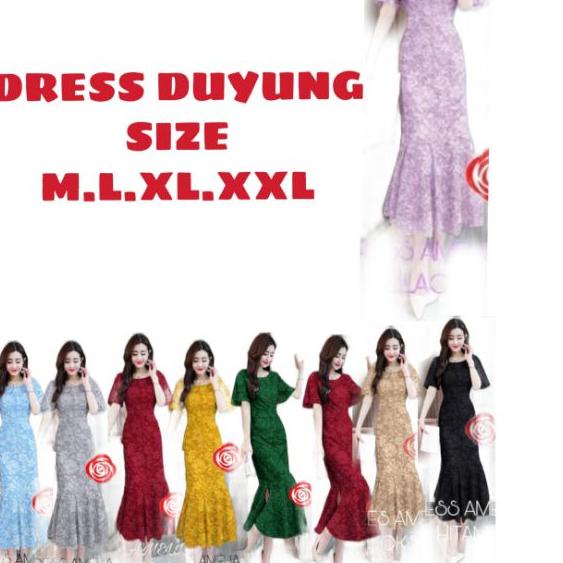 ⅍ DRES AMELIA JUMBO/DRESS AMELIA/ungu lilac/DRESS MERMAID BRUKAT DUYUNG DRESS BRUKAT PESTA DRESS PAR