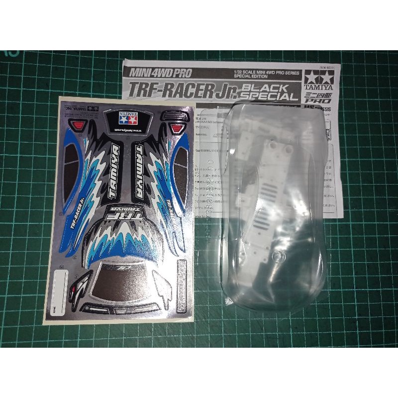 Body Polycarbonate dan Decal Stiker Set TRF Racer Black Special bawaan chassis ms Original Tamiya