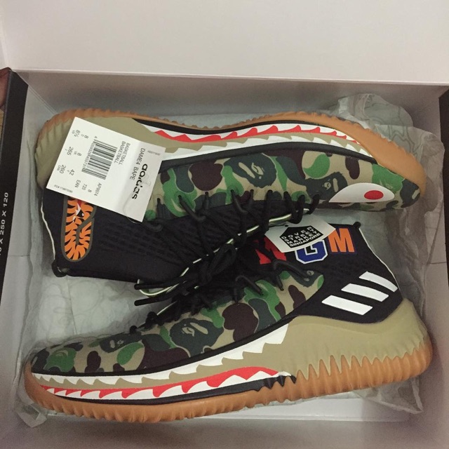 ADIDAS DAME4 X BAPE CAMO