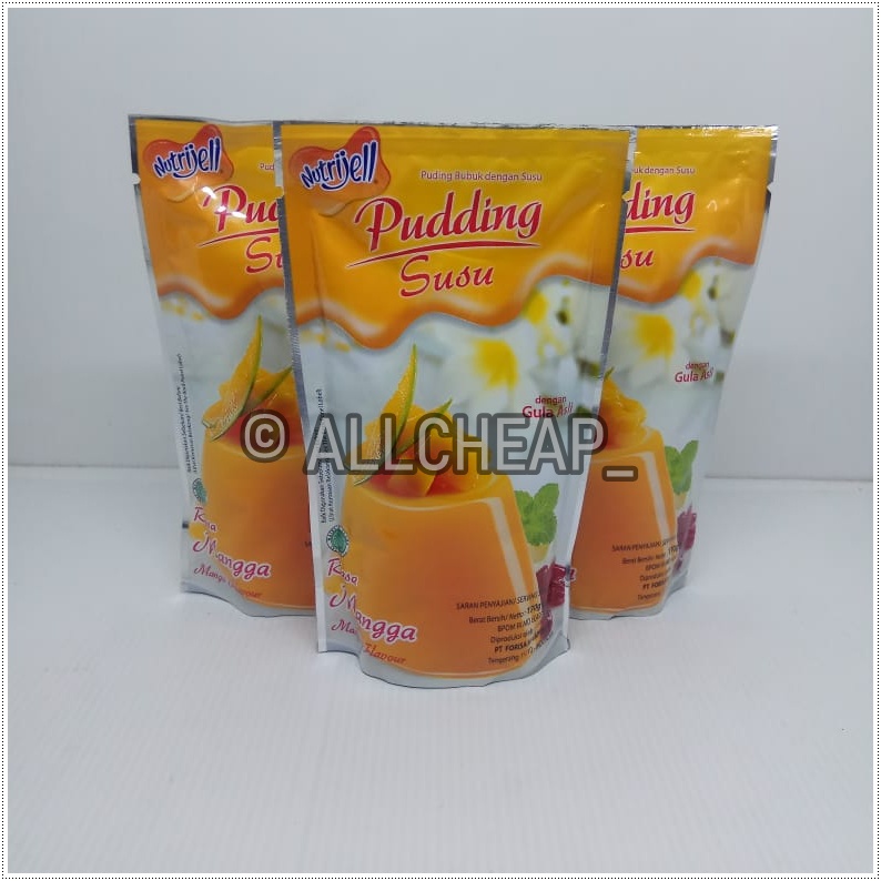 nutrijel PUDING susu rasa MANGGA mango flavour 170gr (6.00oz)