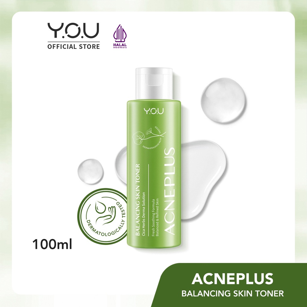 YOU ACNEPLUS Triple Action Spot Care / Toner / Moisturizer / Serum / Low PH Calming Cleanser - Skincare Set Anti Jerawat