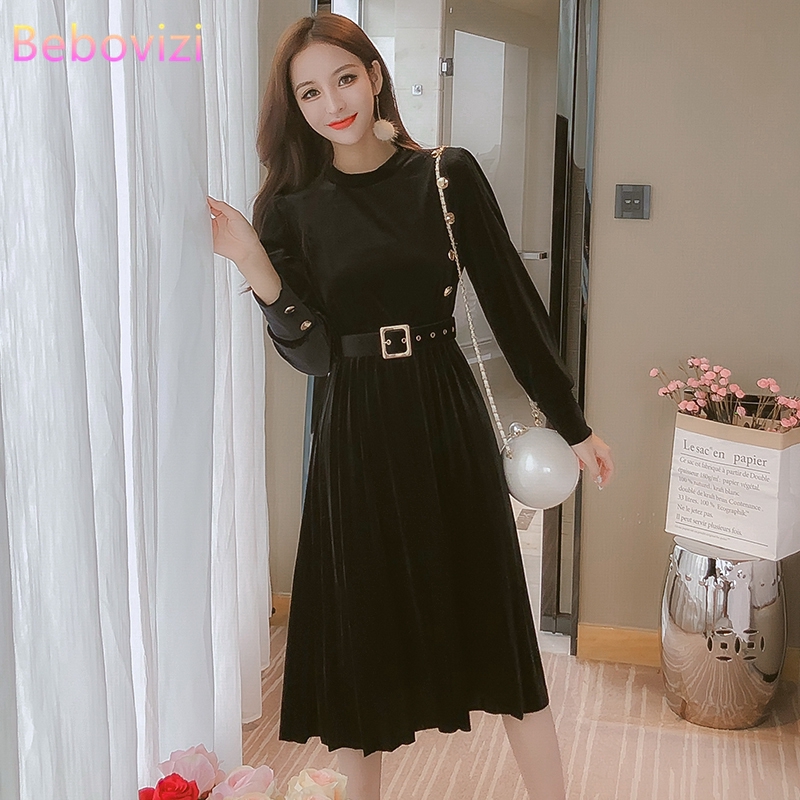 black and green formal dress