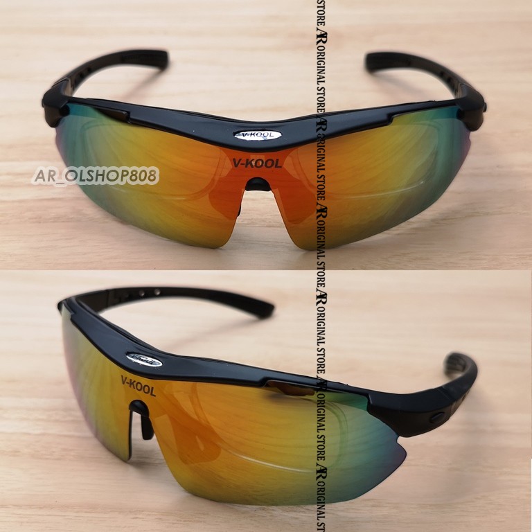 Kacamata Sepeda MTB Kacamata Roadbike Kacamata Gowes Kacamata Sport Kacamata Gowes 6 Lensa Hitam