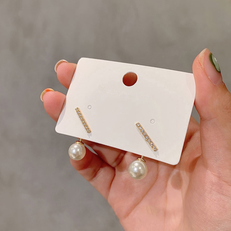 Anting Stud Aksen Mutiara Gaya Simple Untuk Wanita