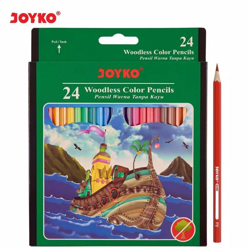 

Pensil warna joyko woodlees color pencils 24