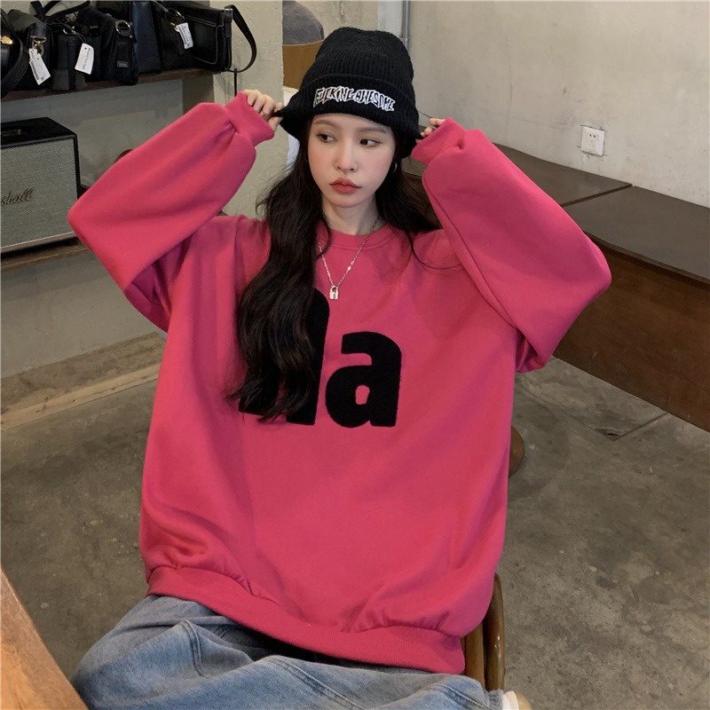 Aa Sweater Crewneck Basic Pakaian Wanita Remaja Style Korea NR