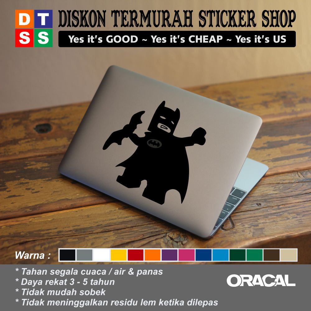 Sticker Aksesoris Laptop Apple Macbook Batman Lego