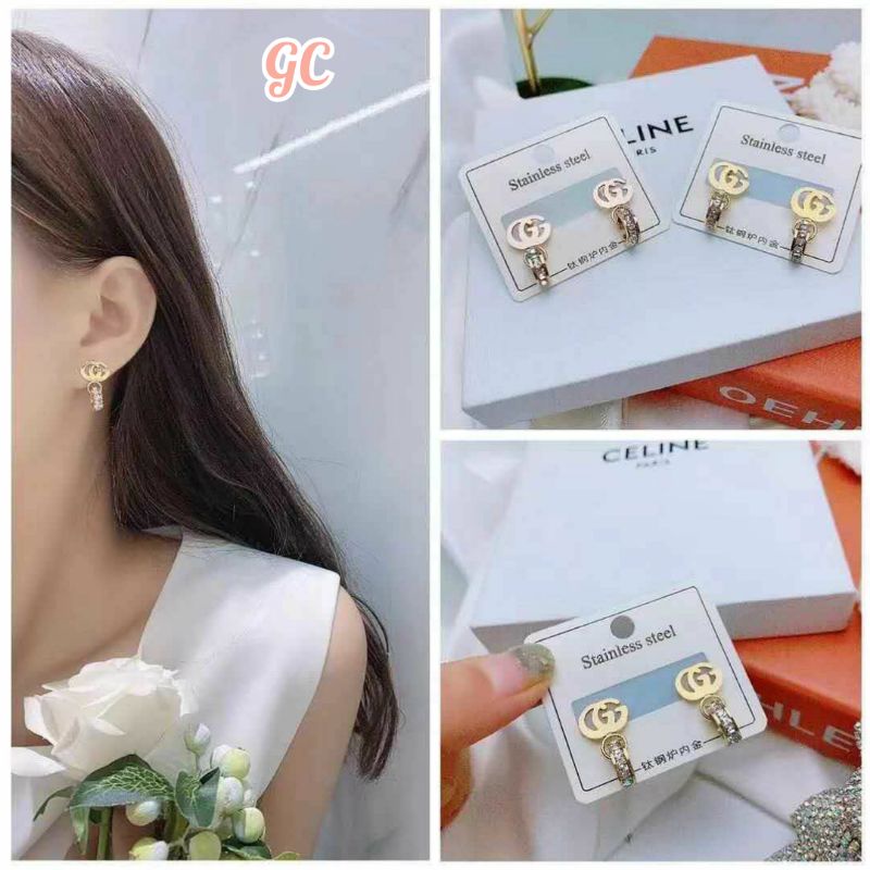 Anting Buterfly kupu-kupu titanium anti karat&amp;alergi