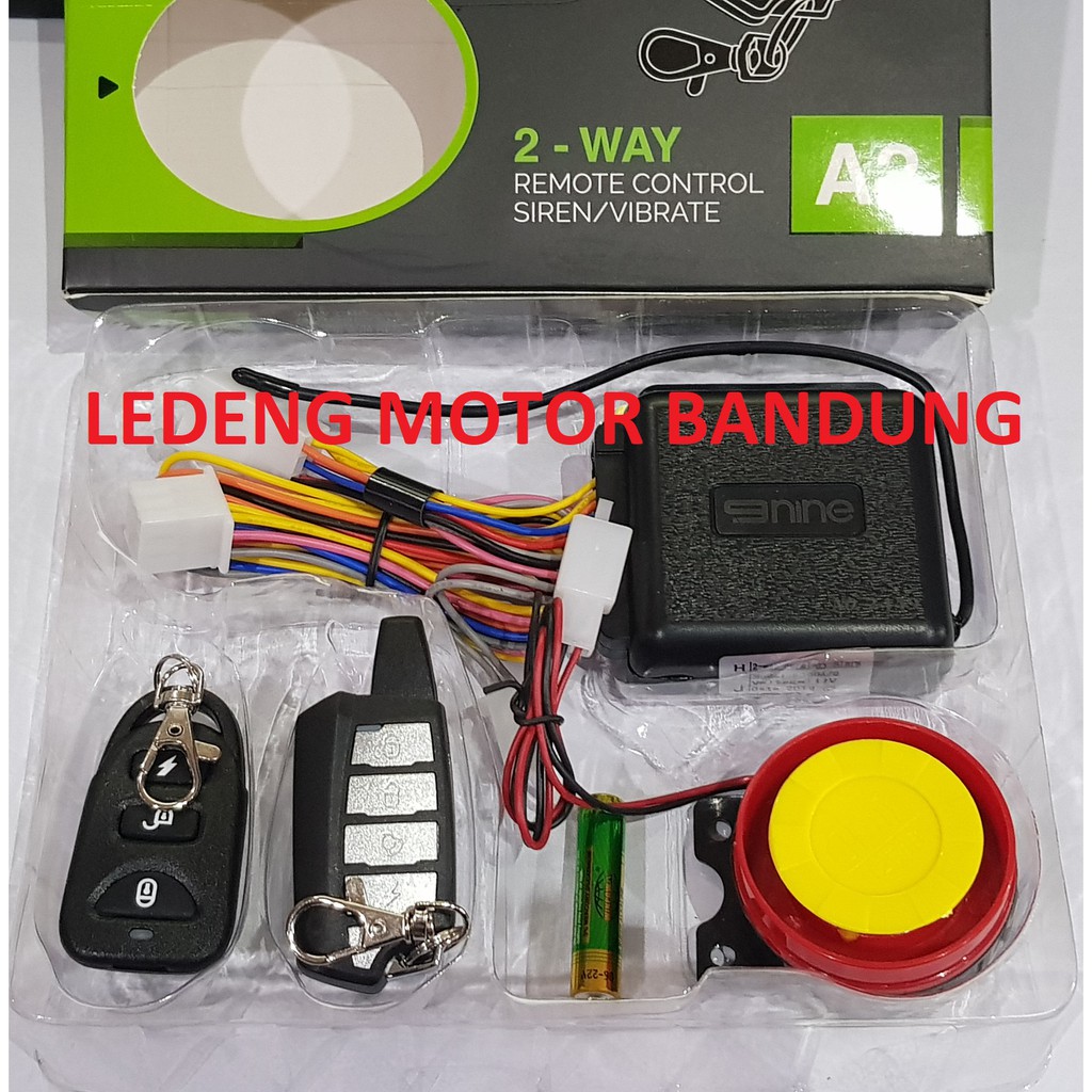 Alarm Nine A2 Two Way Dua Arah Remote Motor Bunyi Stater Jarak Jauh 9Nine Luminos