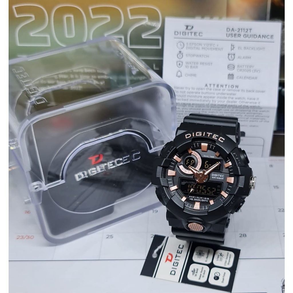 Jam Digitec 2112 original garansi jam tangan pria Digitec DA 2112 DG 2112 sporty