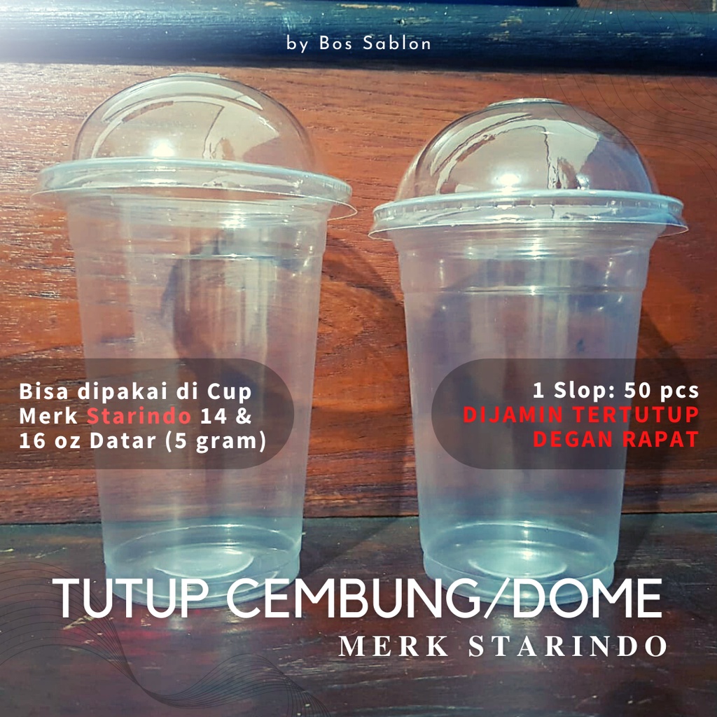 Tutup Cup Plastik - Cembung/Dome