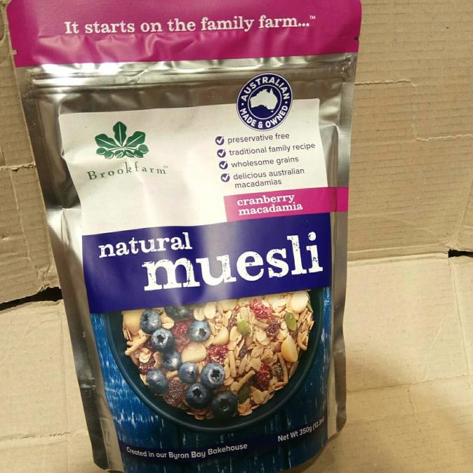 

Ready stock] BROOKFARM MUESLI CRANBERRY MACADAMIA 350 gr