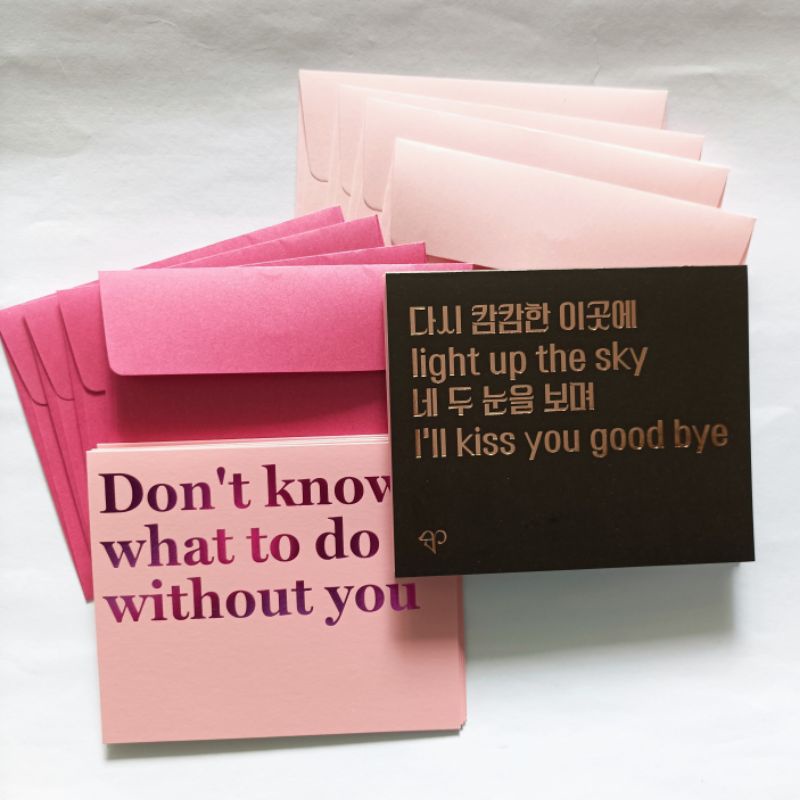 [Official] Blackpink Christmas Lyrics Greeting Card The Show MD Merchandise