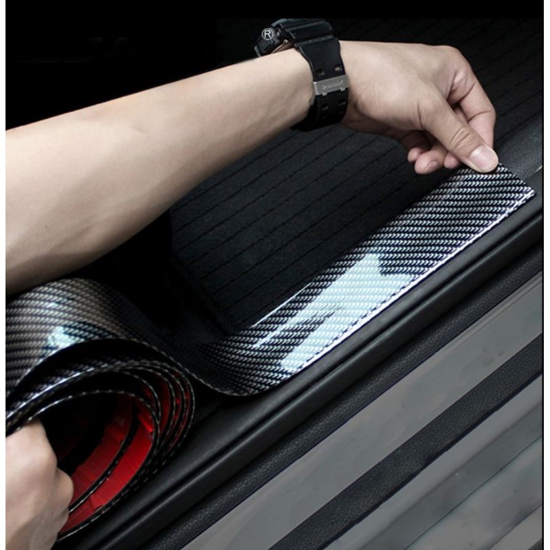 stiker vinyl carbon fiber mobil pelindung kaki 5 x 250cm