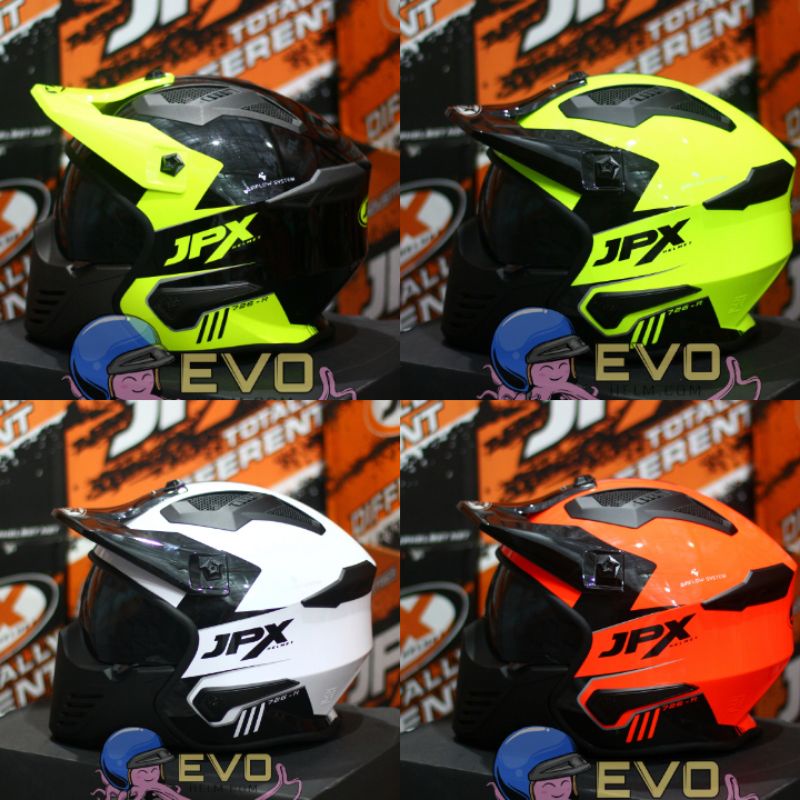 HELM JPX MX 726-R SOLID GLOSS (ONGKIR TERMURAH 2KG)