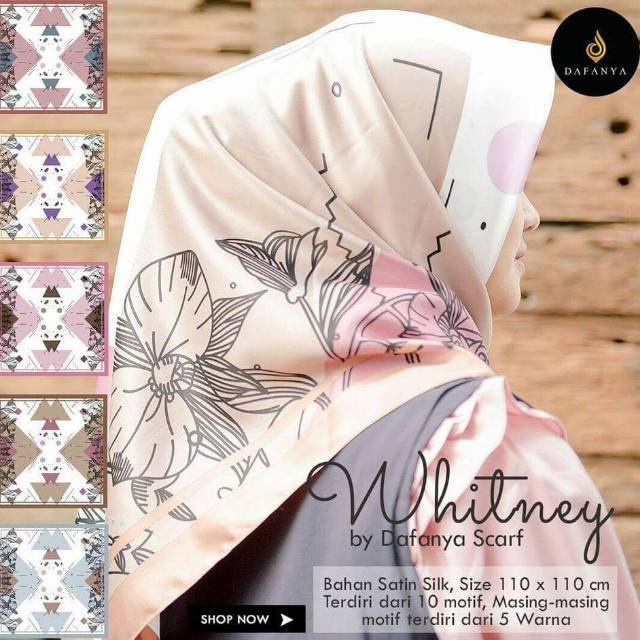 Hijab scarf Segi Empat whitney by Dafanya.Untuk grosir seri/random..untuk eceran tandai yg dipilih